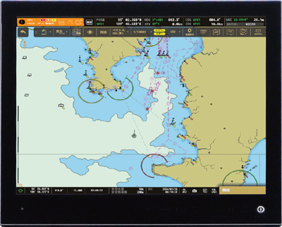 電子海図装置 タッチパネル