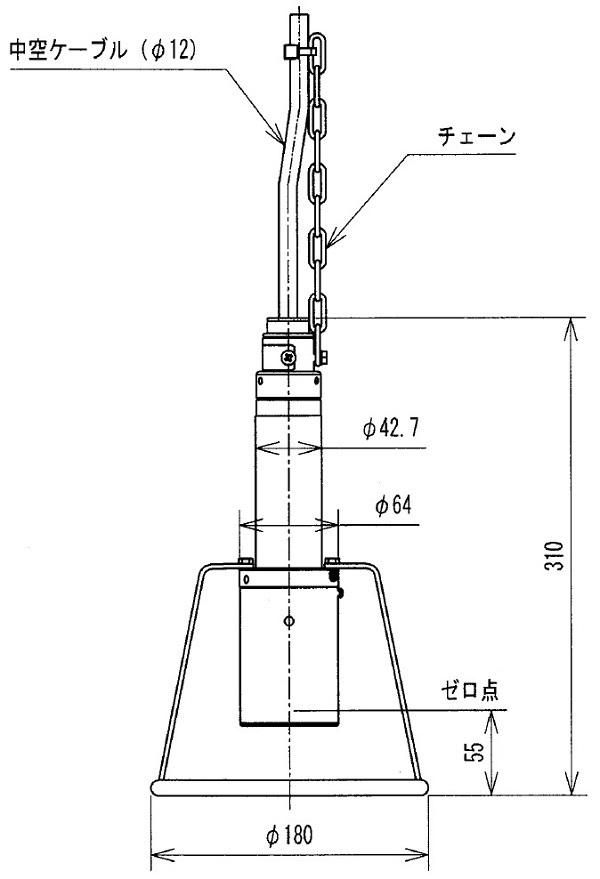 静電容量形水位計 発信器LM-214M 電源箱LM-200 ㈱東京計器 レンジ（ー40～０ｍ）